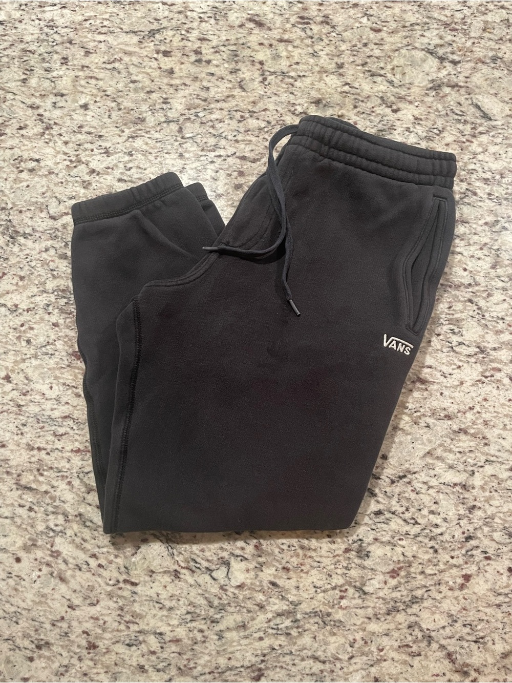 Vans Black Relaxed Fit  Fleece Sweatpants